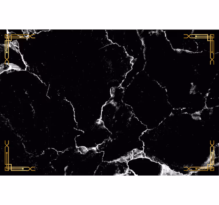 Black roller blind with black marble design - TenStickers