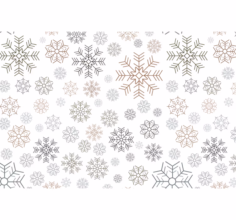 Gray roller blind with snowflake patterns - TenStickers