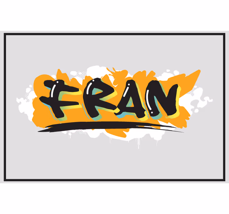 Gray roller blind in vibrant urban graffiti style - TenStickers