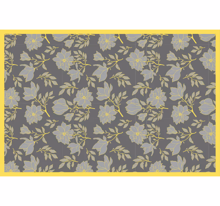 Gray roller blind with pantone floral design - TenStickers