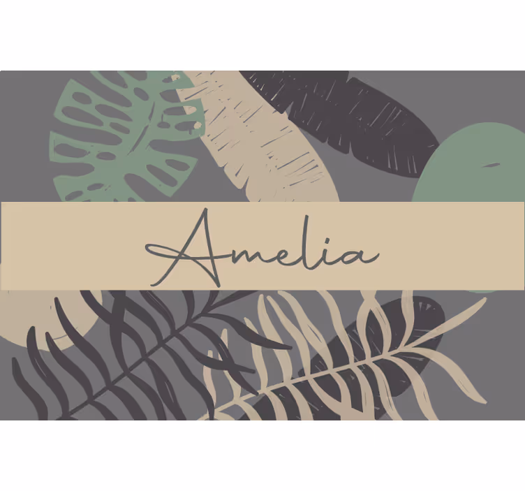 Beige roller blind in bohemian jungle style - TenStickers