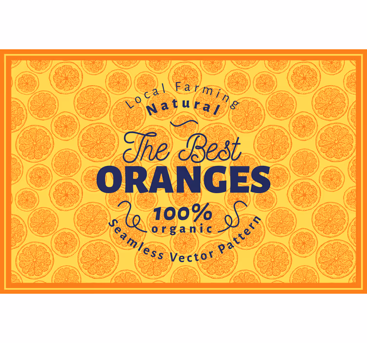 Orange roller blind mantel orange hand-drawn frame - TenStickers