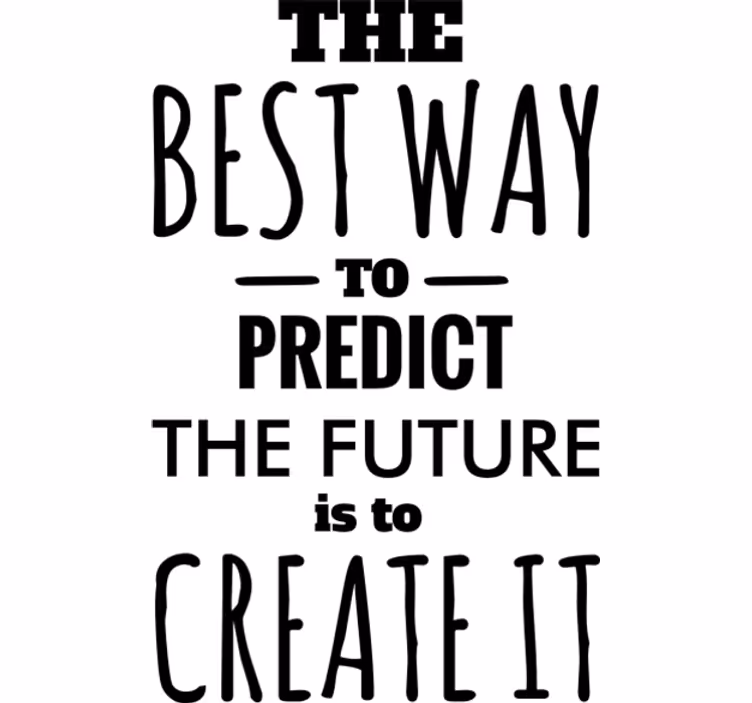 Office roller blind predict future decorative vinyl - TenStickers