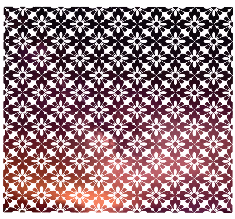 Office roller blind floral vinyl rug - TenStickers