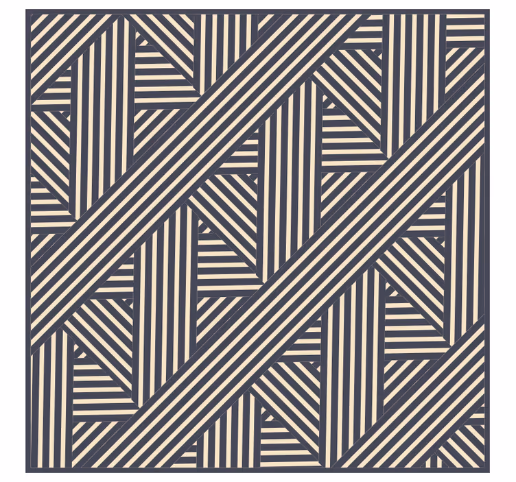 Office roller blind white and beige blue striped rug - TenStickers