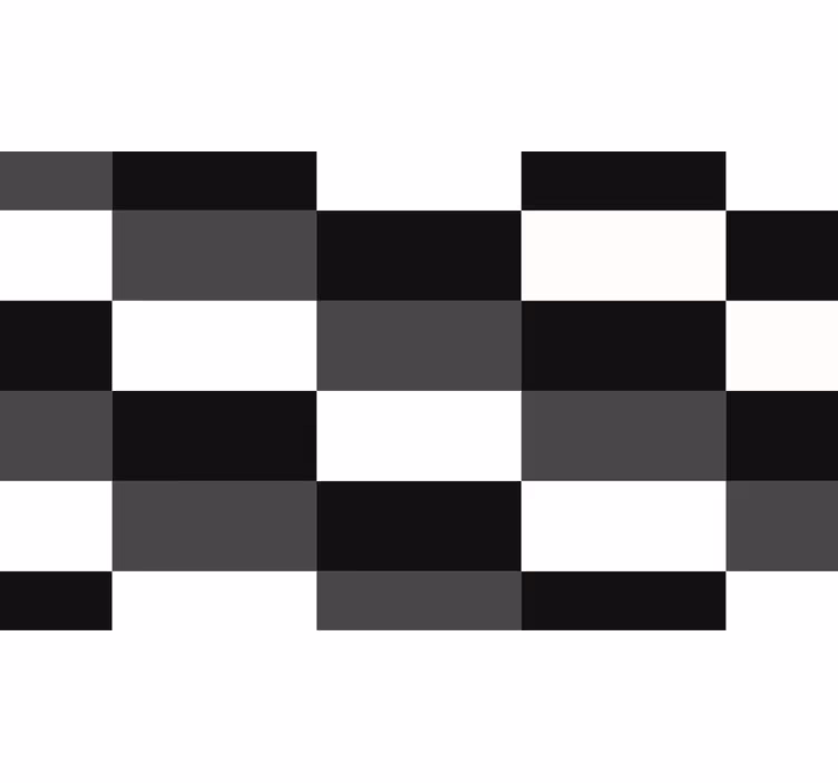 Office roller blind in white, gray, and black rectangles - TenStickers