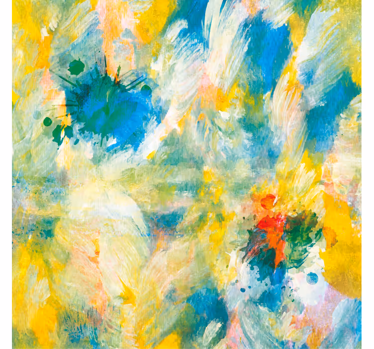 Colorful abstract paint splashes living room roller blind - TenStickers