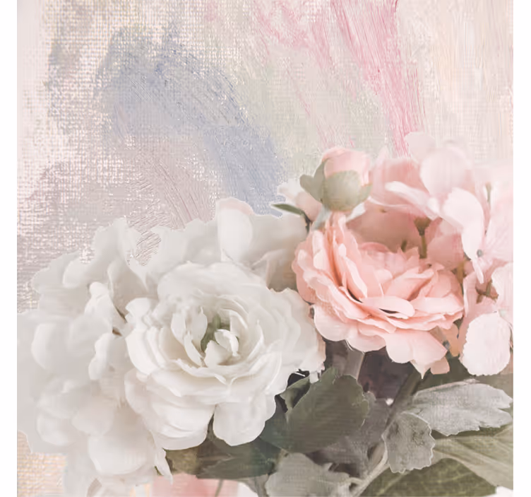 Living room roller blind with shabby chic flowers - TenStickers