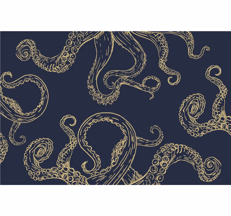 Bedroom roller blind with octopus tentacles - TenStickers