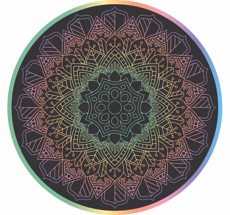 Rainbow mandala bedroom roller blind - TenStickers