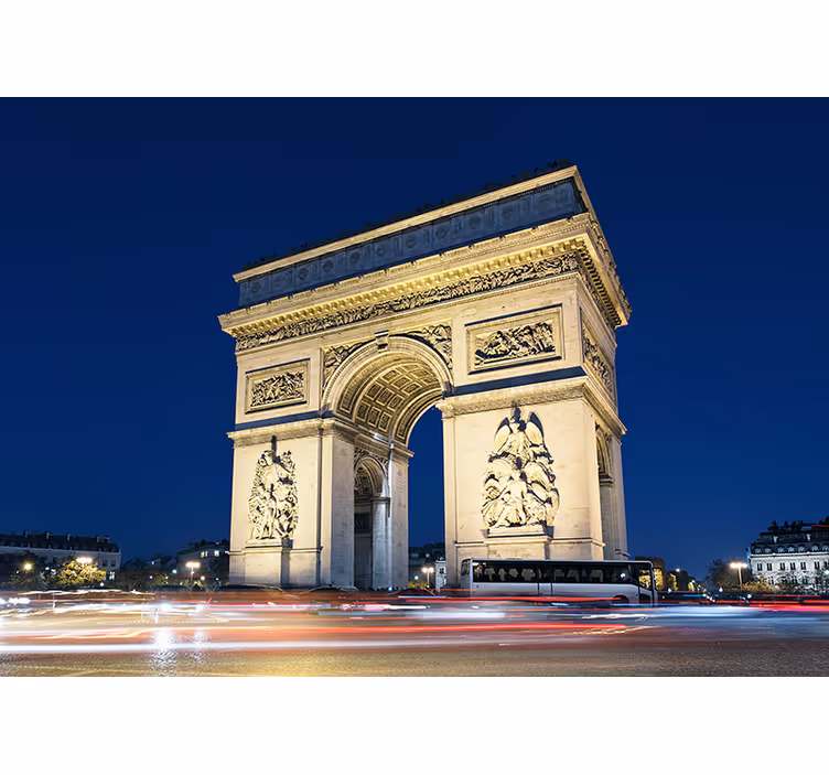 Living room roller blind arc de triomphe design - TenStickers