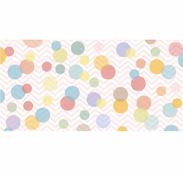 Children room roller blind colorful polka dot chevron - TenStickers