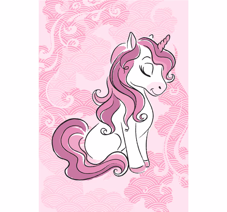 Children room roller blind unicorn jumping on clouds - TenStickers