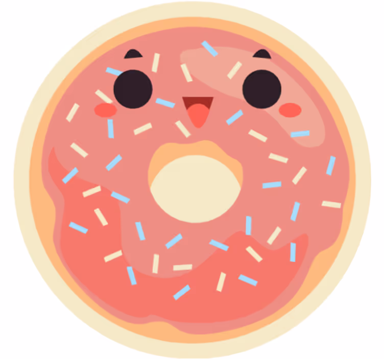 Children room roller blind anime donuts - TenStickers