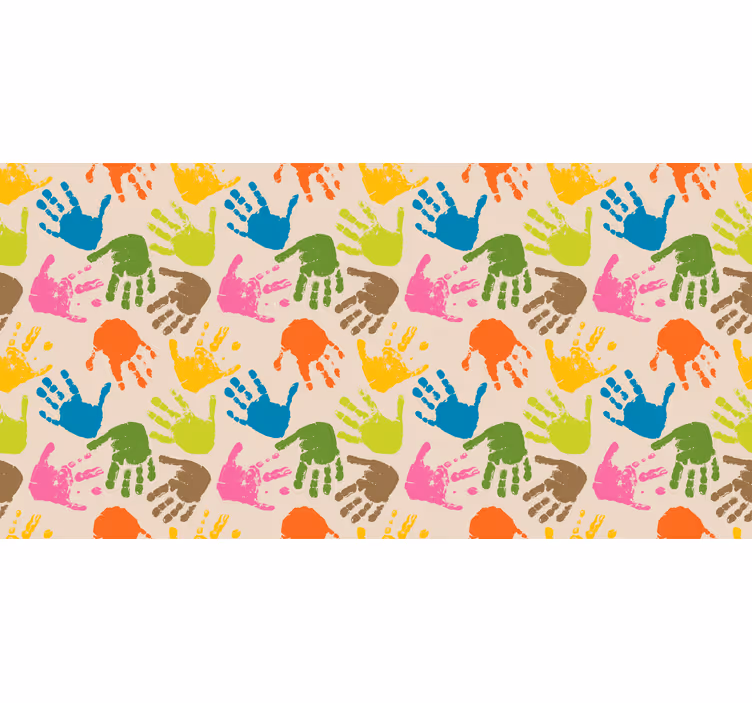 Children room roller blind watercolor hands beige - TenStickers