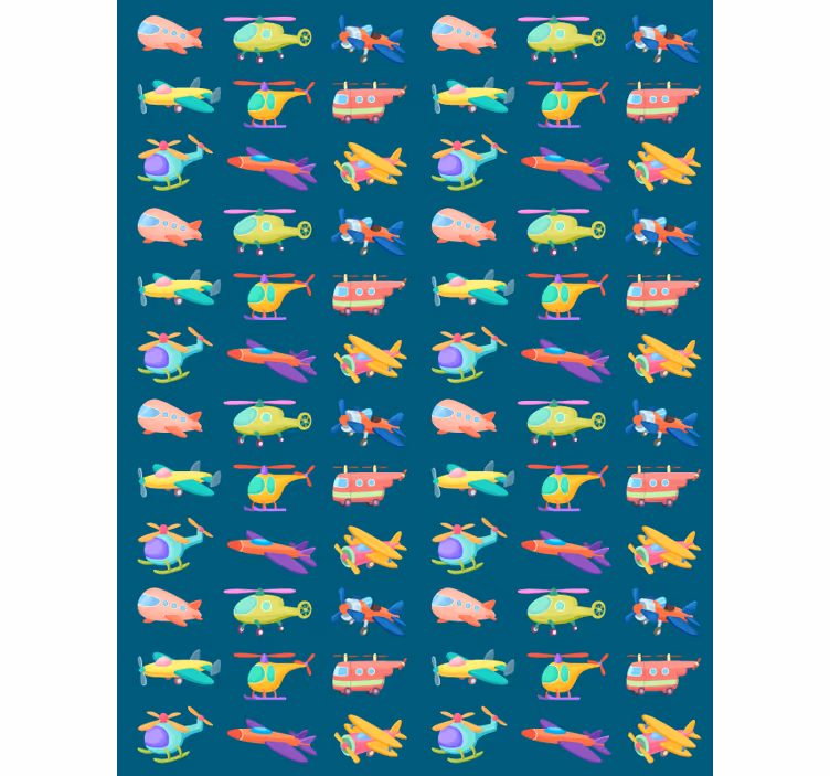 Children room roller blind with colorful planes - TenStickers