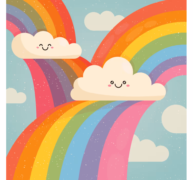 Children room roller blind rainbow in clouds - TenStickers