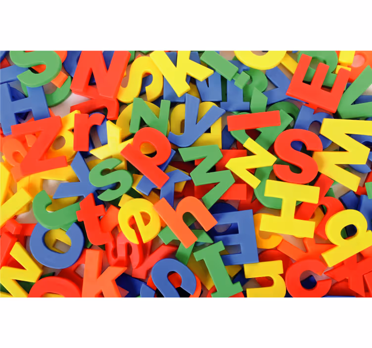 Children room roller blind alphabet vinyl rug - TenStickers