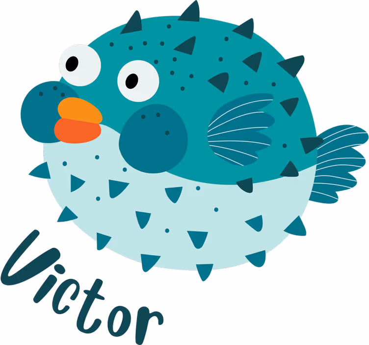 Children room roller blind balloon fish - TenStickers