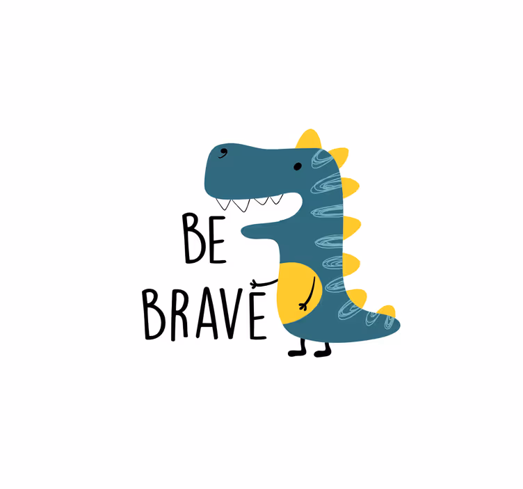 Children room roller blind nordic dinosaur brave - TenStickers