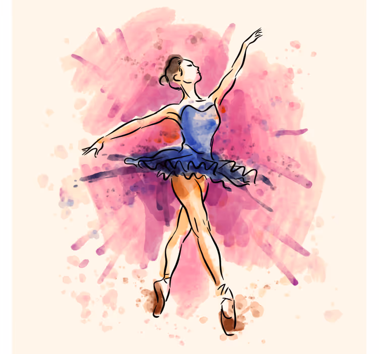 Children room roller blind lilac ballerina dress - TenStickers