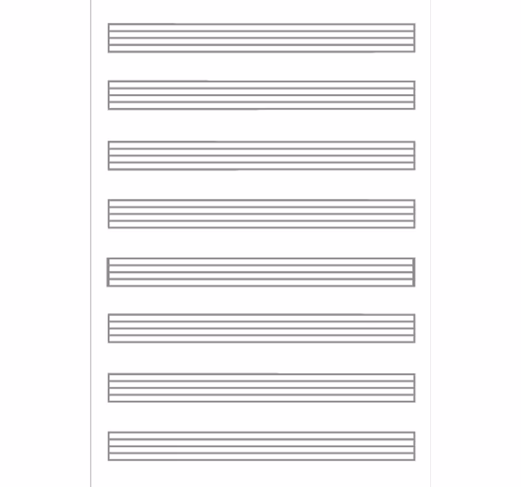Teenage bedroom roller blind vertical music notes - TenStickers