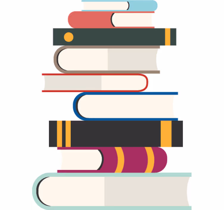Teenage bedroom roller blind stacked book decal - TenStickers