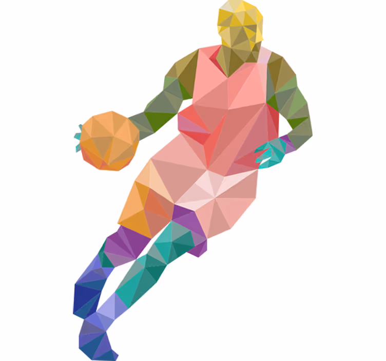 Teenage bedroom roller blind origami basketball decor - TenStickers