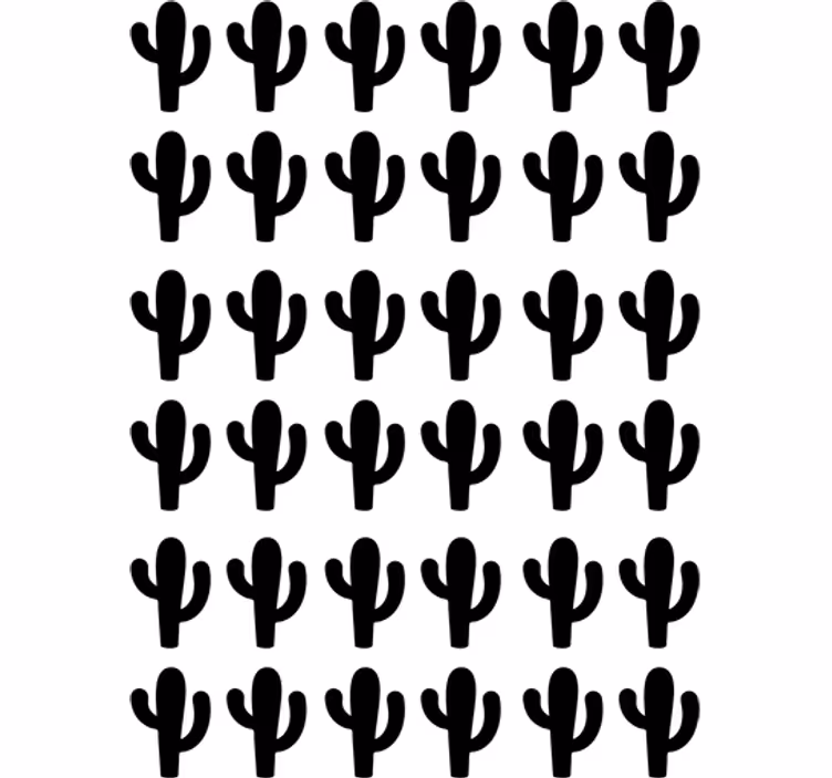 Teenage bedroom roller blind cactus stickers - TenStickers