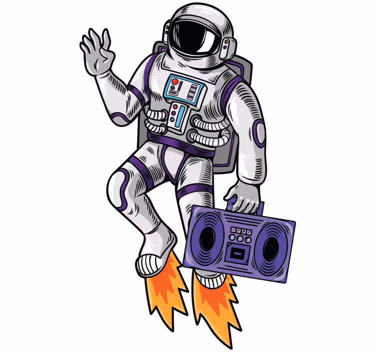 Teenage bedroom roller blind cosmic harmony - TenStickers