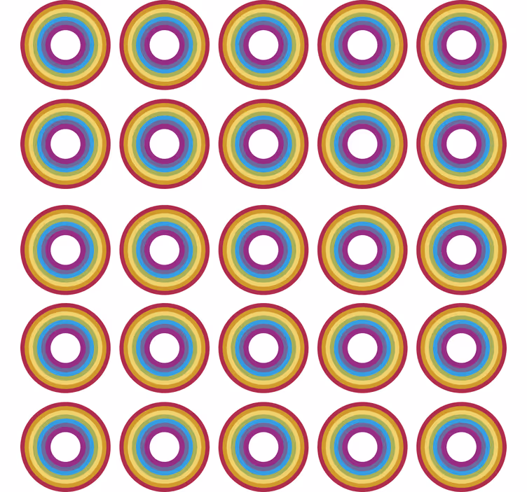 Teenage bedroom roller blind rainbow geometric - TenStickers