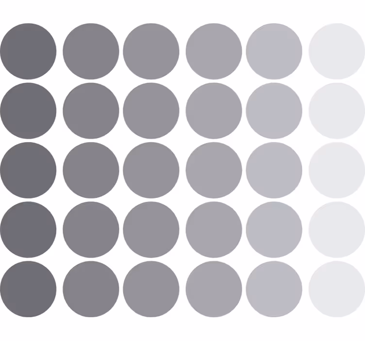 Teenage bedroom roller blind gray geometric circles - TenStickers