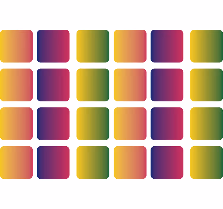 Teenage bedroom roller blind rainbow square patterns - TenStickers