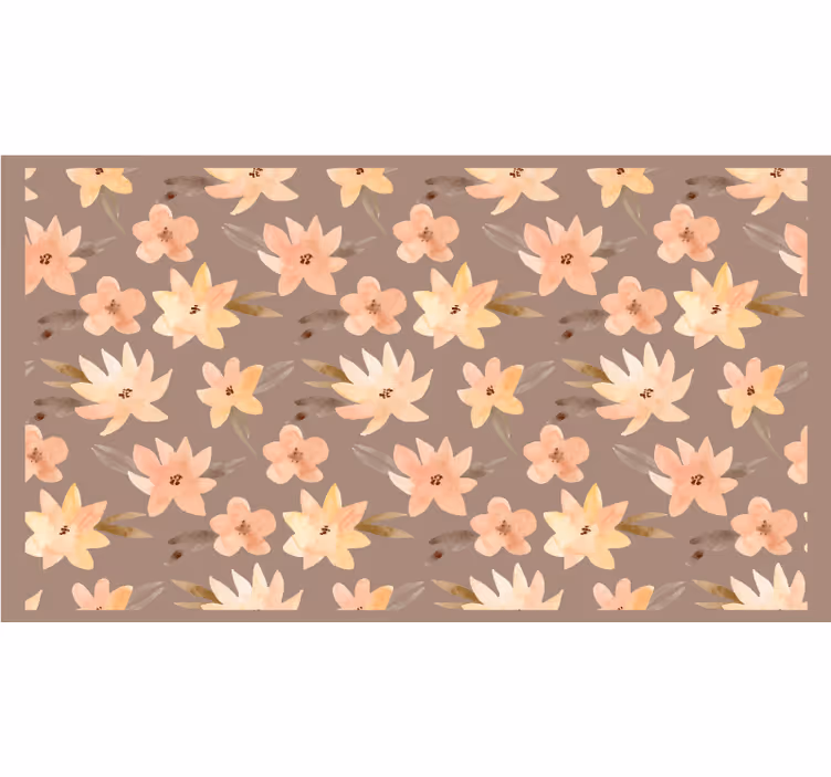 Beige roller blind aquarella flowers in pastel colors - TenStickers