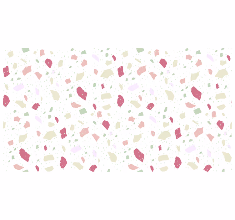 White roller blind with pastel irregular terrazzo - TenStickers
