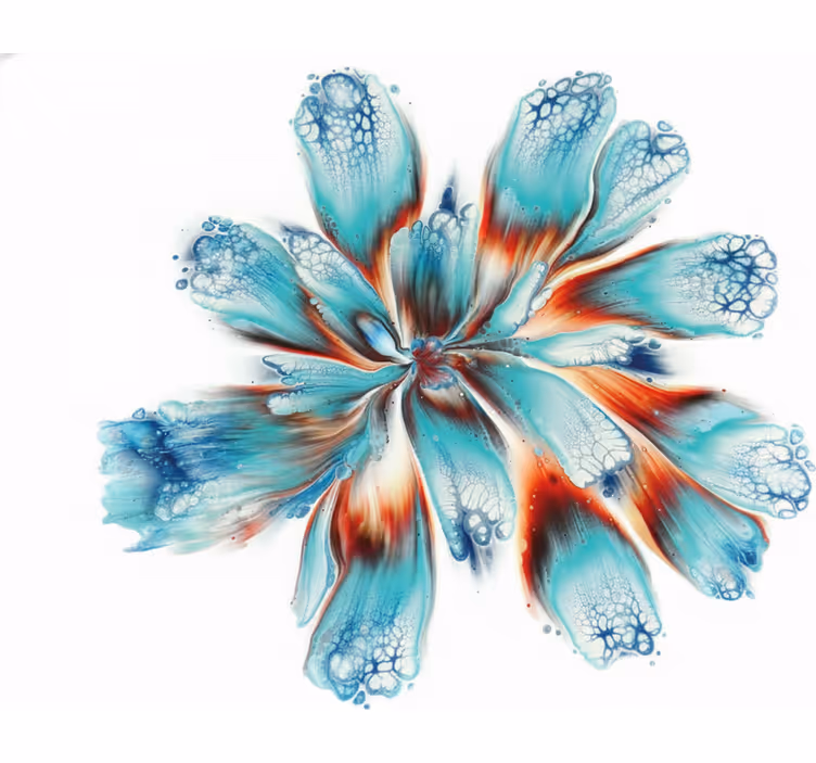 Bathroom roller blind with modern art colorful flowers - TenStickers