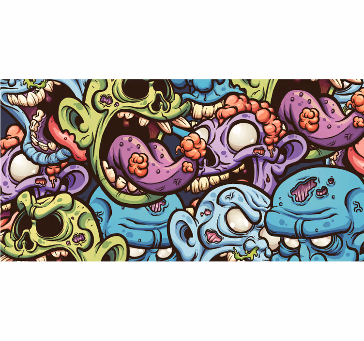 Geek roller blind zombie design - TenStickers