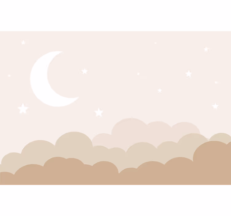 Nursery roller blind clouds with stars - TenStickers