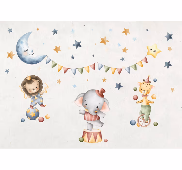 Dreamy circus nursery roller blind - TenStickers