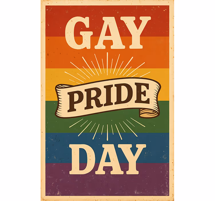 Text roller blind gay pride day - TenStickers