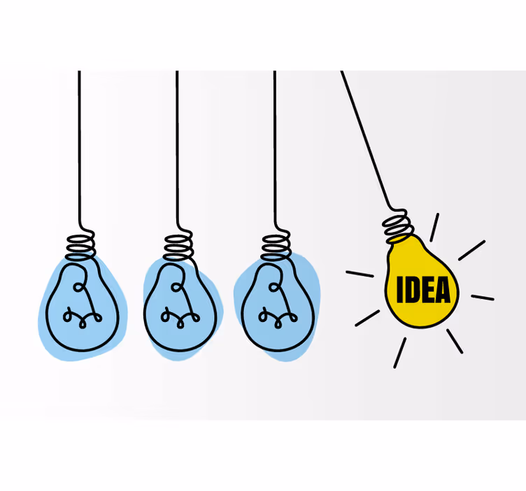 Office roller blind with bright ideas - TenStickers