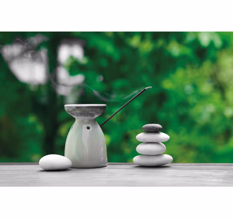Bathroom roller blind zen bathroom - TenStickers