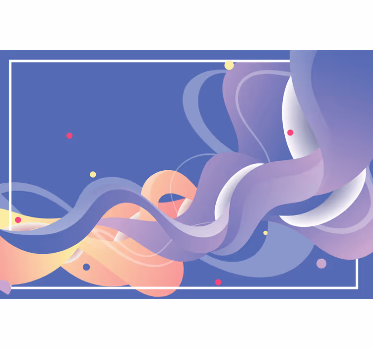 Bathroom roller blind with modern waves gradient art - TenStickers