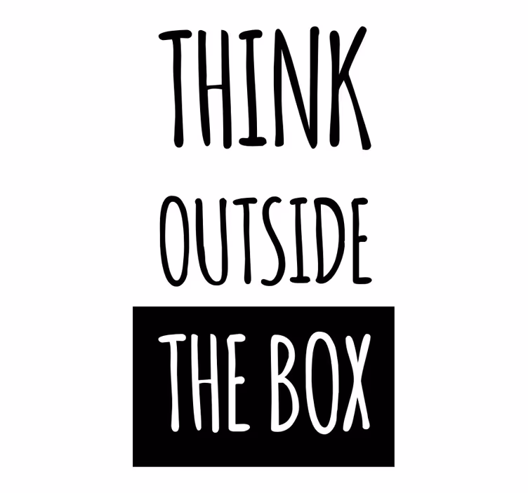 Office roller blind think outside the box - TenStickers