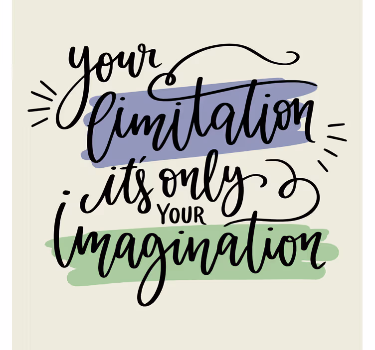 Office roller blind with hand-drawn quote design - TenStickers