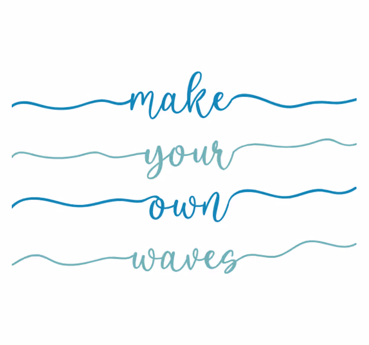 Office roller blind create your own waves - TenStickers