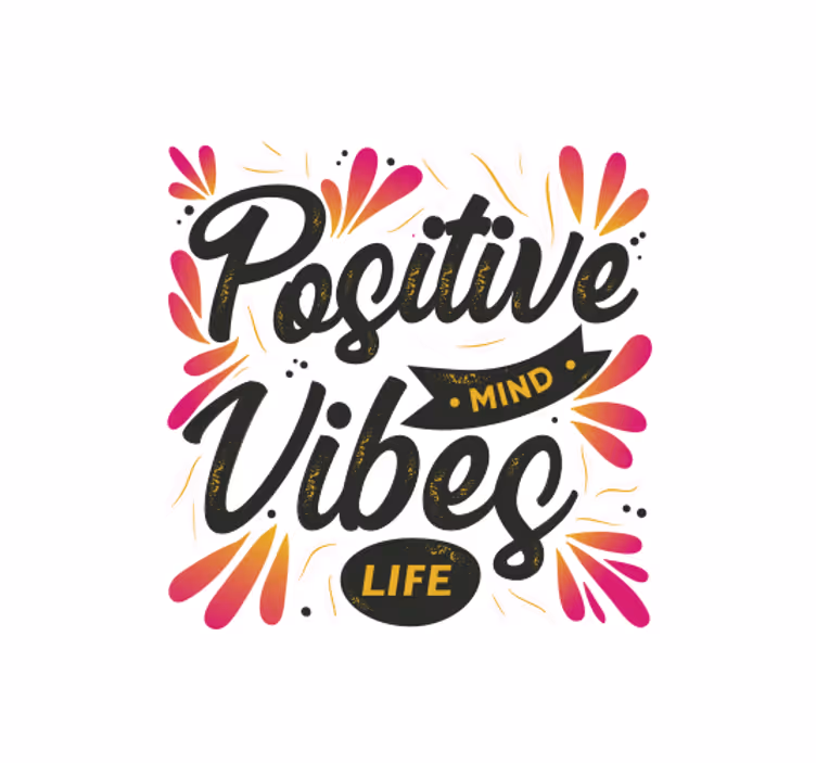 Positive mind positive vibes office roller blind - TenStickers