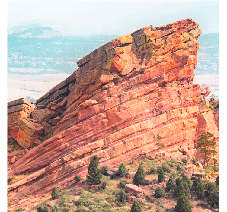 Office roller blind featuring rock formation photography - TenStickers