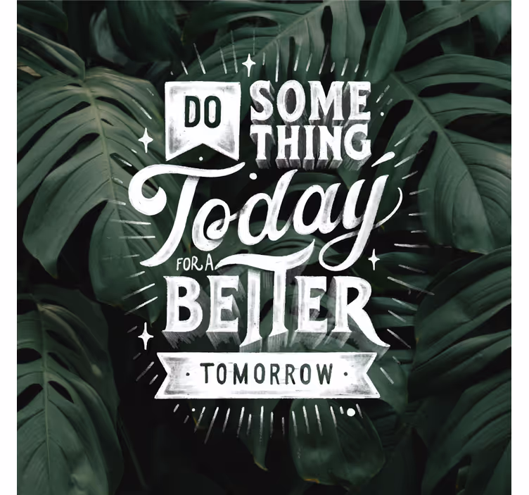 Office roller blind with inspirational calligraphy quotes - TenStickers