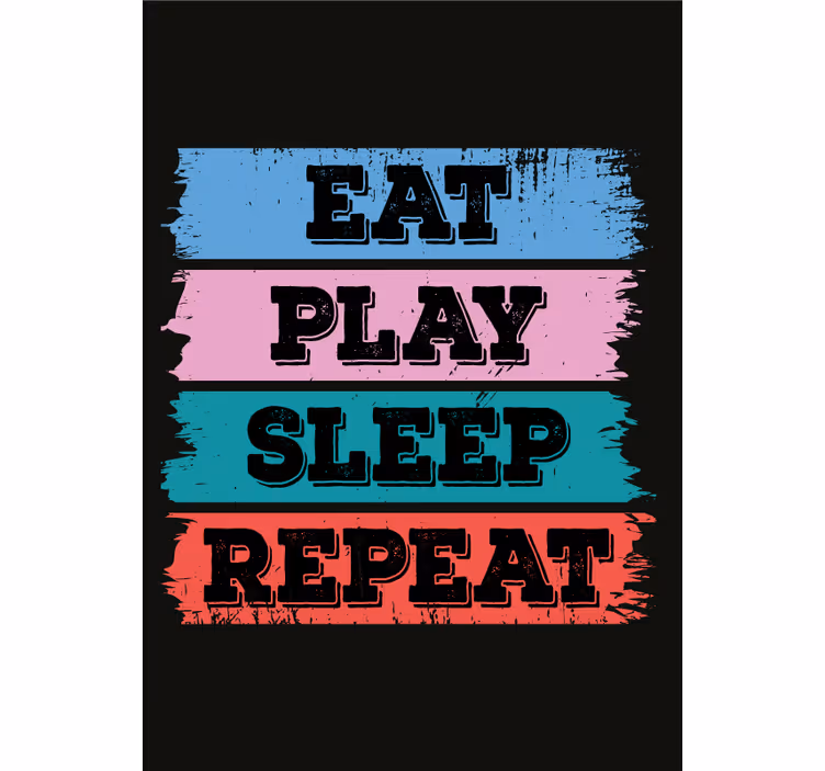 Teenage bedroom roller blind game eat sleep repeat - TenStickers